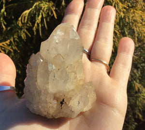 Clear Quartz Elestial 3.8 oz. Crystal ~ 3" Long ~ Stunning and Unique ~ Sparkling Inclusions ~ Meditation, Handheld ~ Fast & Free Shipping