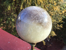 Load image into Gallery viewer, Crystal Ball Smokey Citrine Quartz Large 1 Lb. 5.3 oz. Polished Big Sphere ~ 2 1/2&quot; Wide ~ Smokey Patches Sparkling White Silver Inclusions