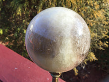 Load image into Gallery viewer, Crystal Ball Smokey Citrine Quartz Large 1 Lb. 5.3 oz. Polished Big Sphere ~ 2 1/2&quot; Wide ~ Smokey Patches Sparkling White Silver Inclusions