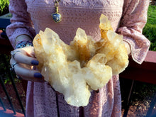 Load image into Gallery viewer, Elestial Quartz Crystal Large 5 Lb. Cluster ~ 5&quot; Tall ~ Big Tibetan Golden Healer ~ Natural Sparkling Gold Crystal Points ~ Free Shipping