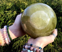 Load image into Gallery viewer, Citrine Quartz Large 9 Lb. Crystal Ball ~ 6&quot; Wide Big Sparkling Sunshine Yellow Polished Sphere ~ Beautiful Colorful Phantom Rainbow Prisms