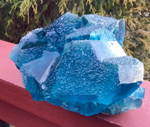 SOLD OUT ~ Reserved for Kerby ~ Payment 7 of 24 ~ Large 5 lb. ~ RARE Blue Fluorite Crystal Quartz Cluster ~ 6" Long ~ Ocean Blue