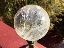 Load image into Gallery viewer, Crystal Ball Ultra Clear Quartz Big 7 oz. Translucent Sphere ~ 1 1/2&quot; Wide ~ White Sand Sparkly Inclusions ~ Reiki, Altar, Feng Shui Display