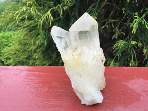 Elestial  Quartz 8 oz.  Crystal ~ 3" Tall ~ Golden Healer ~ Frosted Points Sparkling Inclusions ~ Reiki Meditation Handheld  ~ Fast Shipping