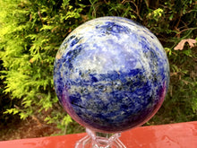 Load image into Gallery viewer, SOLD OUT ~ Reserved for June ~ Payment 3 of 8 ~ of Sodalite Large 3 lb. Crystal Ball ~ 4&quot; Wide Royal Blue Polished Sphere ~