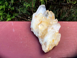 Elestial Quartz Crystal Big 5.6 oz. Cluster ~ 4" Long ~ Clear Golden Healer ~ Altar Display ~ Meditation Reiki Stone ~ Fast & Free Shipping