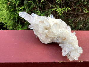 Clear Quartz Crystal Cluster Big 11 oz. Sparkling Display Specimen ~ 6" Long ~ Large Water Clear Multi Points ~ Fast & Free Shipping