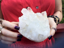 Load image into Gallery viewer, Elestial Lemurian Frosted Quartz 1 lb. 15 oz. Cluster ~ 4&quot; Long ~ Stunning Long Big Points ~ Home Décor, Altar, Reiki Rare Crystal Display