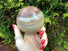 Load image into Gallery viewer, Jasper Crystal Ball  Large 1 Lb. 6 oz. Polished Polychrome Sphere ~ 3&quot; Wide ~ Breathtaking Pastel Colors Sparkly Inclusions ~ Altar Reiki