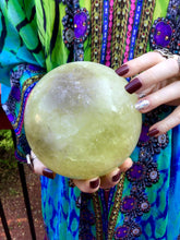 Load image into Gallery viewer, Citrine Quartz Large 7 lb. Crystal Ball ~ 5&quot; Wide Big Polished Sphere ~ Sparkling Golden Yellow Smokey Inclusions ~ Fast &amp; Free shipping