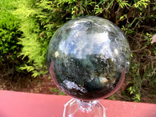 Load image into Gallery viewer, Labradorite Crystal Ball Large 2 Lb. 8 oz. Sphere ~ 3&quot; Wide ~ Flashing Blue &amp; Gold Iridescent Mineral ~  Big Reiki, Feng Shui Display
