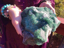 Load image into Gallery viewer, Fluorite Quartz Crystal Large 6 Lb. Cluster ~ 8&quot; Long ~ Deep Green White Feldspar Ultra Sparkly ~ Big Amazing Altar Display ~ Museum Quality
