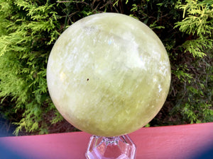 Citrine Quartz Large 7 lb. Crystal Ball ~ 5" Wide Big Polished Sphere ~ Sparkling Golden Yellow Smokey Inclusions ~ Fast & Free shipping