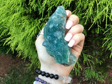 Load image into Gallery viewer, SOLD OUT ~ Reserved for J ~ Payment 7 of 8 ~ Large 7.4 oz. ~ Ultra Clear Blue Fluorite Crystal Cluster ~ 4&quot; Long