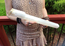 Load image into Gallery viewer, SOLD OUT ~ Reserved for J ~ Payment 5 of 14 ~ Large 3 Lb. 9 oz. ~ Selenite Crystal Wand - 18&quot; Long ~ Huge Beautiful White Shiny Iridescent