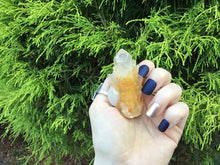Load image into Gallery viewer, Elestial Crystal 2.3 oz. Wand ~ 2 1/2&quot; Long ~ Clear Quartz Golden Healer Meditation, Handheld Size ~ Sparkling Inclusions ~ Fast Shipping