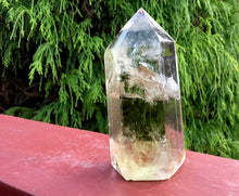 Load image into Gallery viewer, Citrine Generator Clear Quartz Crystal 8 oz. Tower ~ 4&quot; Tall Polished Point ~ Sparkling Phantoms Silver Inclusions ~ Fast &amp; Free Shipping