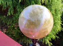 Load image into Gallery viewer, Citrine Quartz Crystal Ball Banded Large 1 lb. 11 oz. Polished Sphere ~ 3&quot; Wide ~ Deep Golden Sparkling Inclusions ~ Fast &amp; Free Shipping