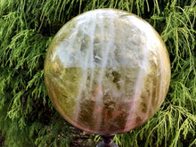 Load image into Gallery viewer, Citrine Crystal Ball Large 7 lb. 7 oz. Quartz Sphere ~ 5&quot; Wide ~ Beautiful Golden Banded, Stunning, Shimmery, Sparkling Gold Inclusions