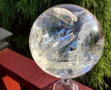 Load image into Gallery viewer, Clear Quartz Crystal Ball 13 Lb. 15 oz. Ultra Sparkling Polished Sphere ~ 6&quot; Wide ~ Beautiful Reiki, Altar, Feng Shui Meditation Display