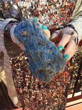 Load image into Gallery viewer, Blue Kyanite Crystal 2 lb. 6 oz. Large Cluster ~ 6&quot; Long ~ Big Sparkling Mineral ~ Reiki, Altar Display Specimen ~ Free &amp; Fast Shipping
