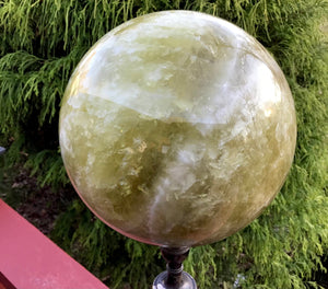 Citrine Crystal Ball Large 11 lb. Polished Quartz Sphere ~ 6" Wide ~ Sparkling Golden Yellow Smokey Inclusions ~ Fast & Free shipping