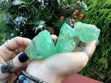 Load image into Gallery viewer, Calcite Trio of Green Crystals  ~ 9.5 oz. ~ Ultra Sparkly Luster ~ Perfect for Gifting ~ Colorful Altar Décor Display ~ Fast &amp; Free Shipping