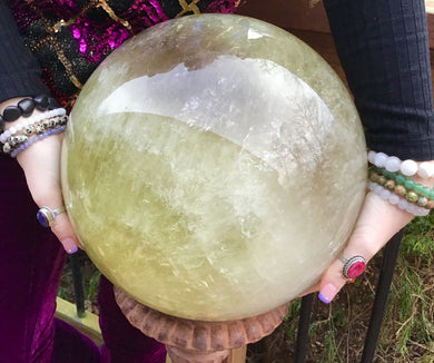 Smokey Citrine Quartz Crystal Ball Large 73 Lb.  Polished Sphere ~ 11