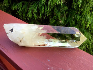 Citrine Wand High Altitude Himalayan Quartz Large 10.6 oz. Crystal Point ~  6 1/2" Long ~ Stunning Yellow Transparent Color ~ Museum Quality