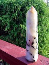 Load image into Gallery viewer, Sold out ~ reserved for Scott ~ payment 2 of 5-  Generator Crystal Large 2 Lb. 2 oz. Tower ~ 9&quot; Tall ~ Vivid Thick Tourmilated Black Hairs