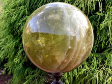 Load image into Gallery viewer, Citrine Crystal Ball Large 7 lb. 7 oz. Quartz Sphere ~ 5&quot; Wide ~ Beautiful Golden Banded, Stunning, Shimmery, Sparkling Gold Inclusions