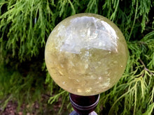 Load image into Gallery viewer, Citrine Crystal Ball Clear Quartz Large 7.9 oz. Sphere ~ 2&quot; Wide ~ Sparkling Silver Inclusions ~ Altar Reiki Display ~ Fast &amp; Free Shipping