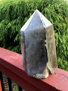 Citrine Quartz Crystal Large 7 Lb. 6 oz. Generator ~ 7 1/2" Tall ~ Smokey Phantom Prisms ~ Self Standing Tower Pillar ~ Big Stunning Display