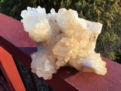 Elestial Clear Quartz Crystal Large 3 lb. Golden Healer Cluster ~ 5