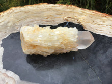 Load image into Gallery viewer, Elestial Quartz Crystal Big 3.5 oz. Wand ~ 3&quot; Long ~ Sparkling Golden Healer, Clear Point Gentle Gold Base Of Cascading Baby Points ~ Rare