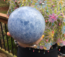 Load image into Gallery viewer, Blue Celestite Crystal Ball Large 9 lb. Polished Sphere ~ 5 1/2&quot; ~ Beautiful Reiki, Altar Décor, Feng Shui Display ~ Fast &amp; Free Shipping
