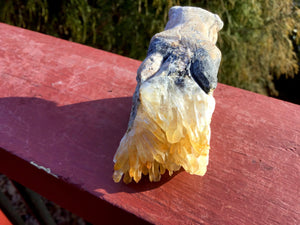 SOLD OUT ~ Reserved for June ~ Payment 5 of 6 ~ Horse Crystal Quartz Large 5.5 oz. Golden Healer Sculpture ~ 3" Long ~ Hand Carved