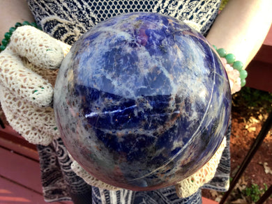 Sodalite Crystal Ball Large 5 lb. 7 oz. Polished Sphere ~ Big 4 1/2