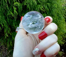 Load image into Gallery viewer, Clear Quartz Crystal Ball 4.8 oz. Polished Sphere ~ 1 1/2&quot; Wide Ultra Sparkling ~ Beautiful Reiki, Altar, Feng Shui Meditation Room Display