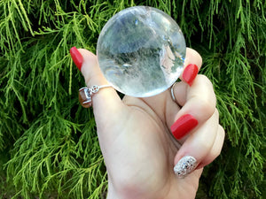 Clear Quartz  8 oz. Crystal Ball ~ 1 1/2" Wide ~ Ultra Sparkling Polished Sphere ~ Beautiful Reiki, Altar, Feng Shui Meditation Room Display