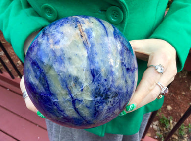 Sodalite Crystal Ball Large 6 lb. 13 oz. Polished Sphere ~ 5