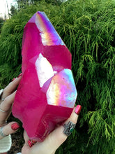 Load image into Gallery viewer, Aura Quartz Crystal Large 5 Lb. 14 oz. Cluster ~ 8&quot; Long ~ Sparkling Pink Red &amp; Bright Orange ~ Dazzling Iridescent Colors ~ Reiki Display