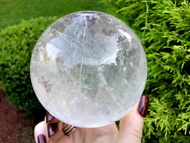 Clear Quartz Crystal Ball Large 2 lb. Sphere ~ 3