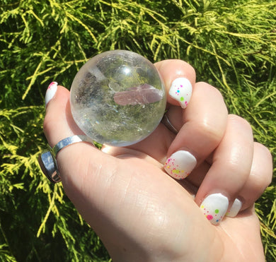 Clear Quartz Crystal Ball Big 3.8 oz. Polished Sphere ~ 1