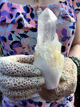 Load image into Gallery viewer, Elestial Lemurian Frosted Quartz 12 oz. Cluster ~ 4 1/2&quot; Tall ~ Stunning Long Big Points ~ Rare Home Décor, Altar, Reiki Crystal Display