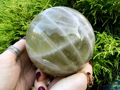 Citrine Quartz Crystal Ball Large 3 lb. 11 oz. Sphere ~ 3 1/2