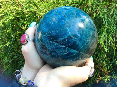 Apatite Crystal Ball Large 7 Lb. 7 oz. Polished Sphere ~ 5