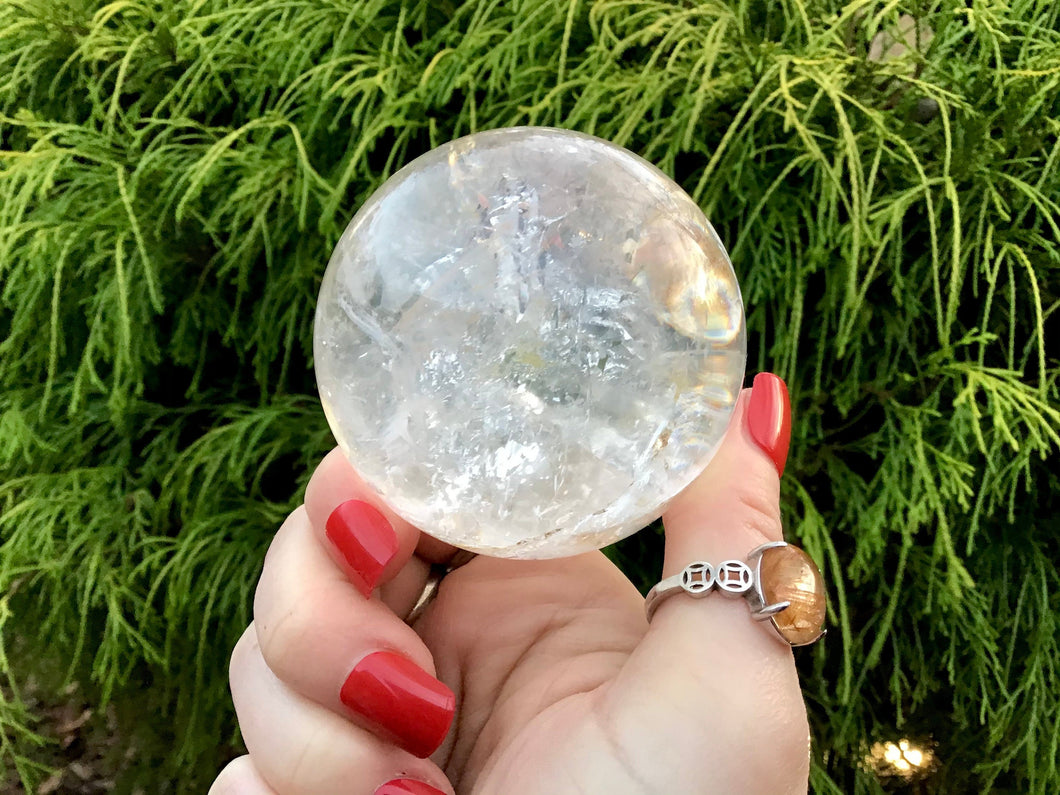 Clear Quartz Crystal Ball 11.6 oz. Sphere ~ 2