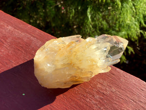 Clear Quartz Tibetan Elestial 3 oz. Crystal Wand ~ 2 1/2" Long Golden Healer Sparkling Inclusions ~ Meditation Handheld ~ Fast Free Shipping