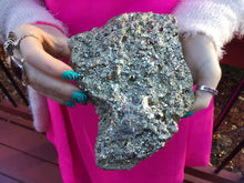 Load image into Gallery viewer, Pyrite Large 3 lb. 15 oz. Cluster ~ 5&quot; Long ~ Crystal Goddess Reiki Collection ~ Ultra Sparkly Golden Meditation Stone Altar ~ Fast Shipping